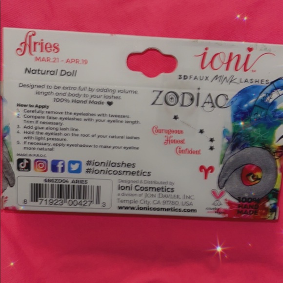 🖤5/$25 🤍loni Cosmetics 3D Faux Mink Aries Mink Lashes Natural doll - Picture 2 of 2